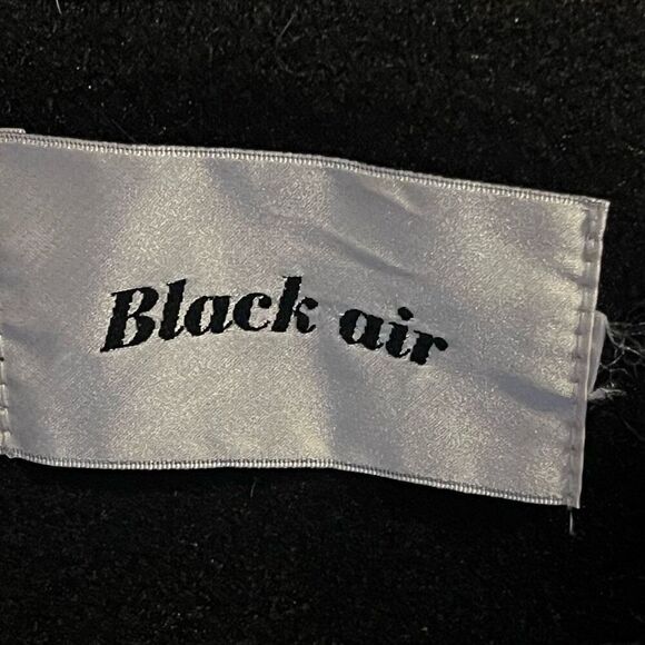 Black Air Varsity Letterman Jacket Black & White Better With Fries Preowned - Picture 5 of 5